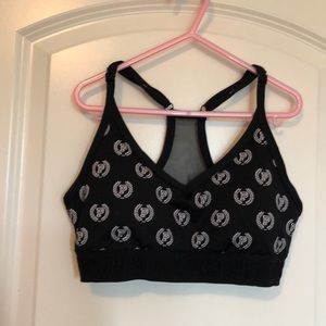 PINK black sports bra like new small